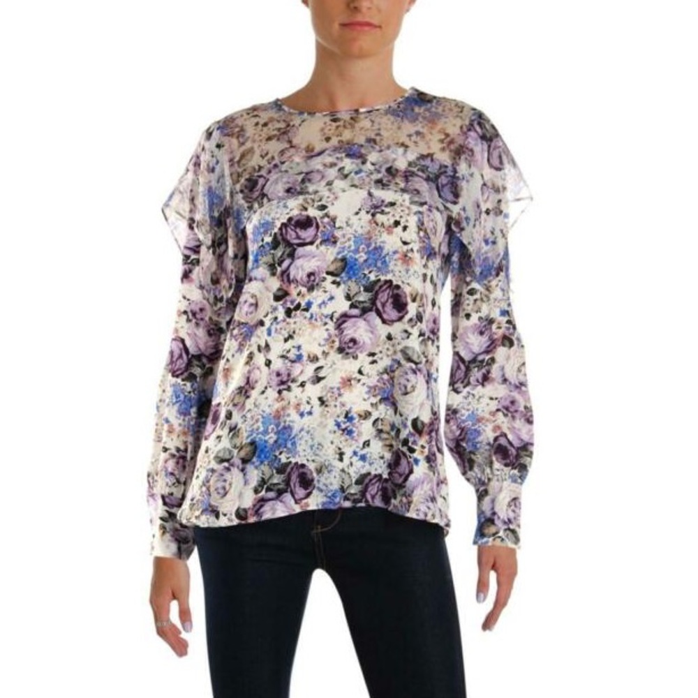 Parker Samuela Combo Blouse White Tahlia Small